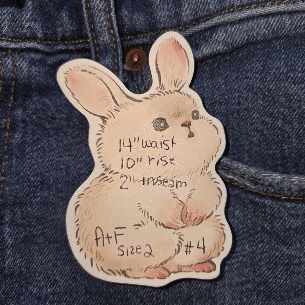 Abercrombie & Fitch Mid Rise Denim Shorts-distressed size 2 - Picture 3 of 9